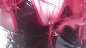 'Home Sex Masturbation, PVC catsuit and Dildo Solo Relax Play, Part 3'