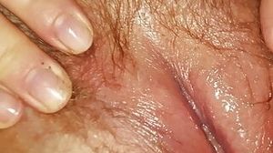 Extreme close up thick hairy cunt eaten, she came twice
