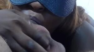 Dick sucking masked ebony friend