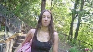 GERMAN SCOUT - TINY 18 VIRGIN SCHOOLGIRL I HARD ASS FUCKING AND RIM I REAL OUTDOOR PICKUP SEX - Casting