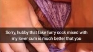 That's dildo and my lover creampie better than your real cock, hubby -Cuckold Snap Captions