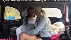 FemaleFakeTaxi Slim minx gets fucked with strap on by busty blonde driver