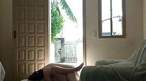 My wife and me doing sex in front of street. She teasing me nude in front yard.