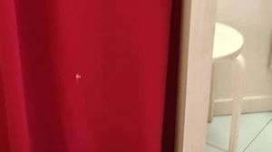 'blowjob in the fitting room of the store next to the security guard! Public sex'