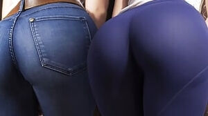 Real Amateur Homemade Leggings And Jeans Ass Tease