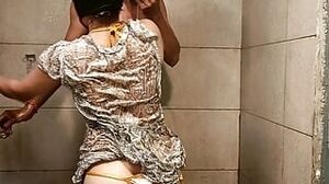 Indian hot desi marathi wife got fucked while taking shower in bathroom