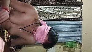 Desi cheating bhabhi sucking big cock of her lover and milking boobs part 2