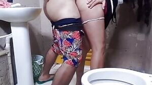 fucked the maid's ass in the bathroom