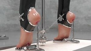 Extreme Metal Heel 3D BDSM Animation