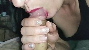 Intense Blowjob with Cum In Mouth Latina MILF Housewife