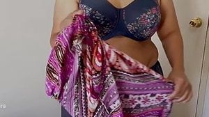Horny Indian Saree Seduction -  Solo Boobs Pleasure - Wife Ready to be fucked hard